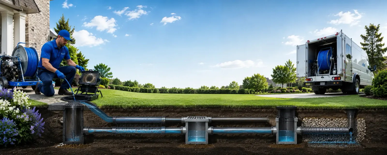 Outdoor drain cleaning information for Pleasantville, IA